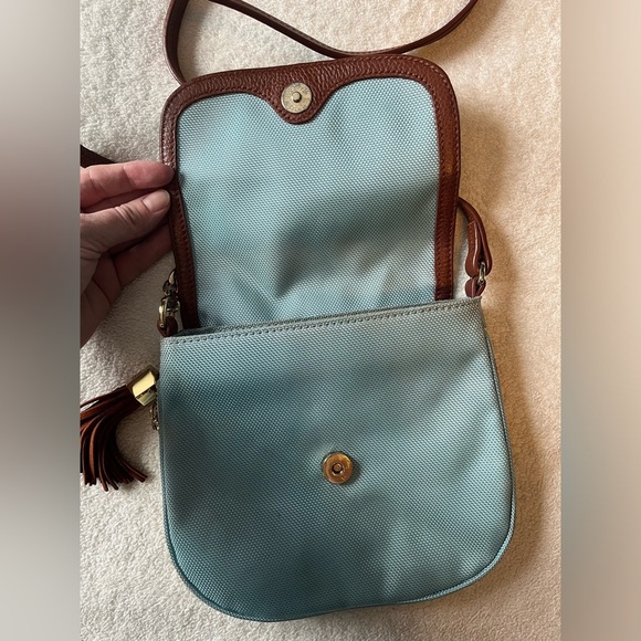 Vintage JPK Paris 75 crossbody bag, simple classic timeless, pale blue, leather - Picture 5 of 8